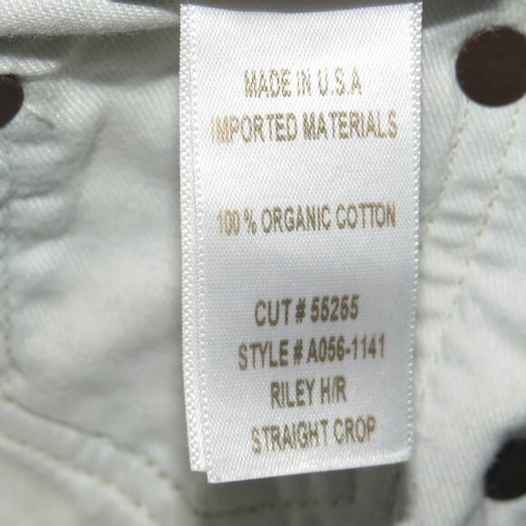 Agolde Light Wash Distressed Riley High Rise Straight Leg Cropped Jeans - Picture 12 of 12